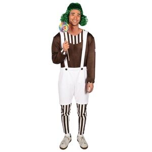 Tipsy Elves Chocolate Factory Worker 3pc Costume - Size M - Brown/Green -‎ NWT